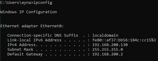 Windows 10's network configuration