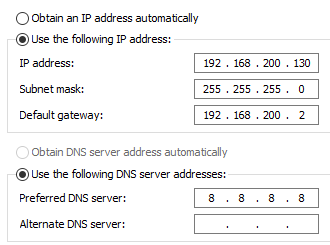 Windows 10's static addresses